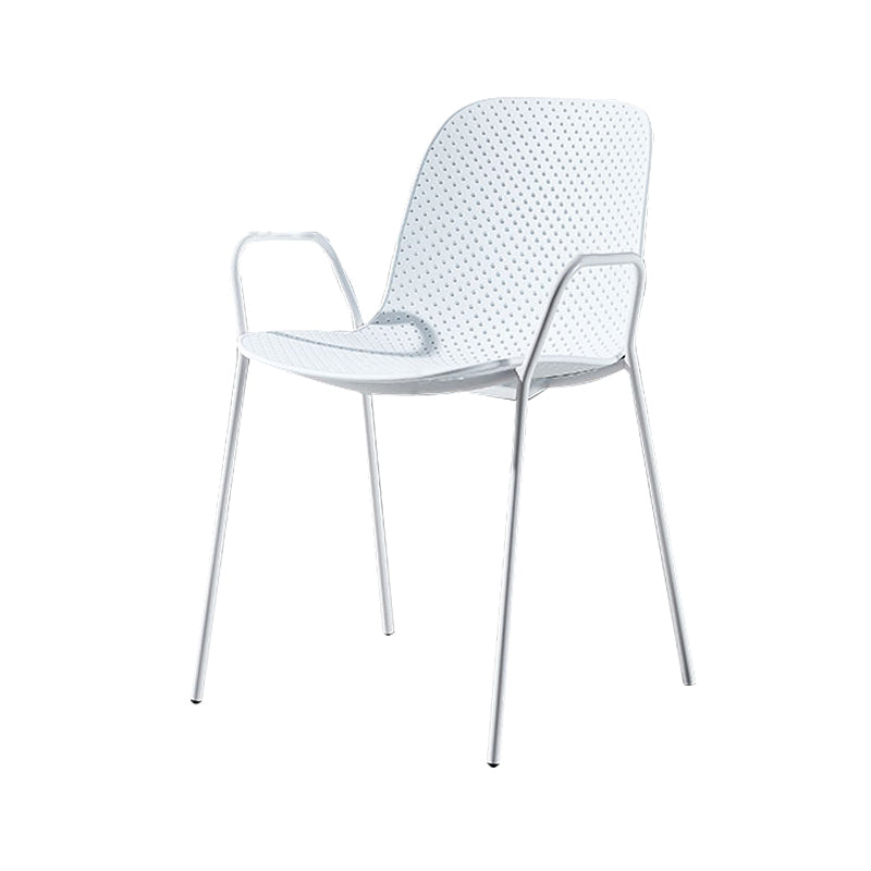 Silla de estilo moderno sillones de comedor con patas de metal para cocina