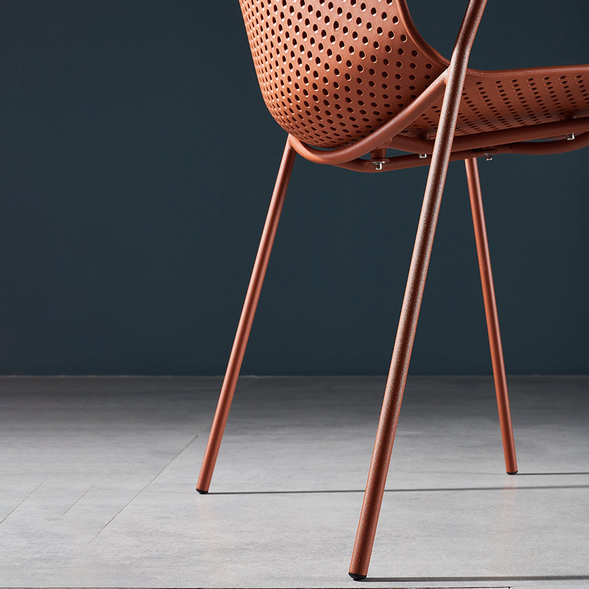 Silla de estilo moderno sillones de comedor con patas de metal para cocina