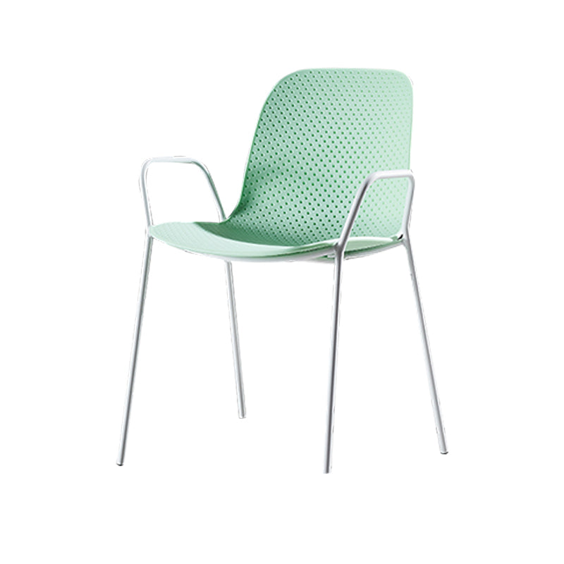 Modern Style Chair Dining Arm Chairs with Metal Legs for Kitchen