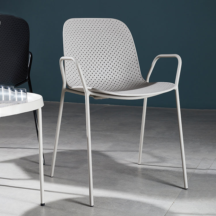 Silla de estilo moderno sillones de comedor con patas de metal para cocina