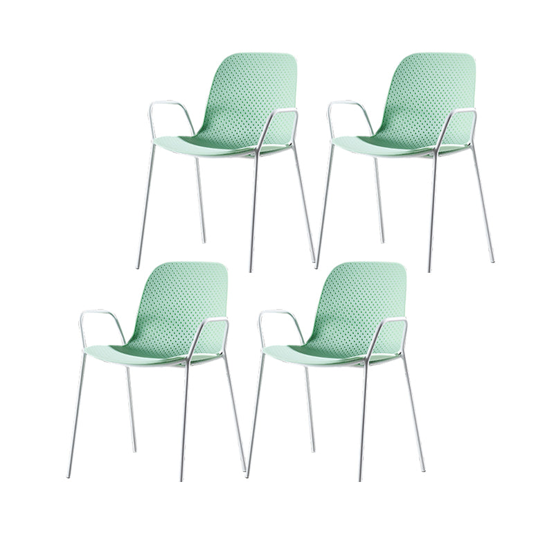 Silla de estilo moderno sillones de comedor con patas de metal para cocina