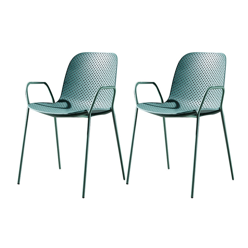 Silla de estilo moderno sillones de comedor con patas de metal para cocina