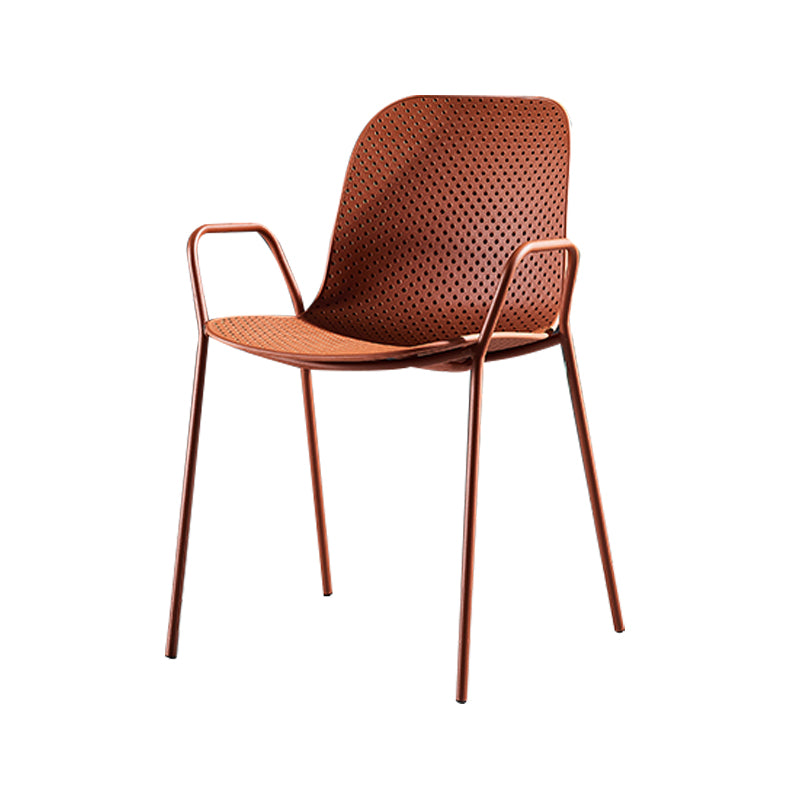 Silla de estilo moderno sillones de comedor con patas de metal para cocina