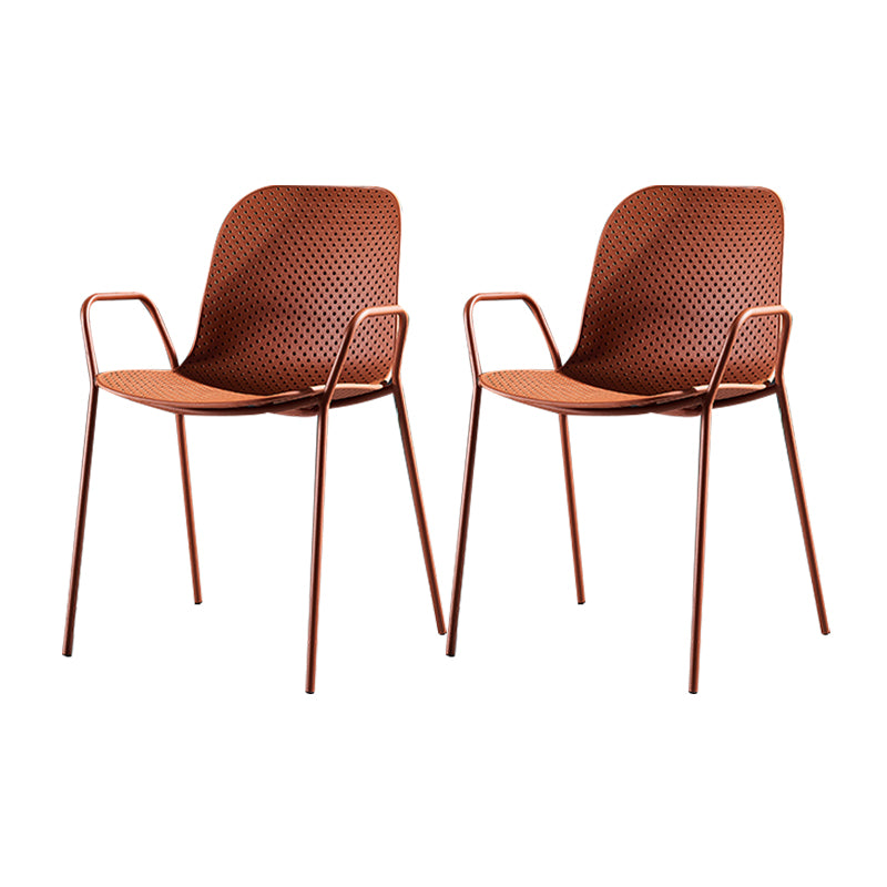 Silla de estilo moderno sillones de comedor con patas de metal para cocina