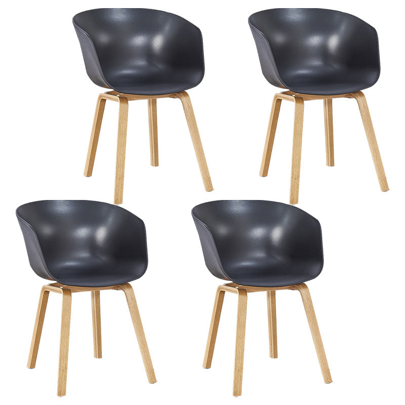 Silla de té de té de leche moderna sólida sillón de plástico para acabado mate silla de comedor