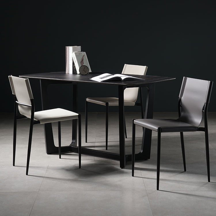 Silla de estilo moderno, sillas sin brazos con patas de metal para cocina
