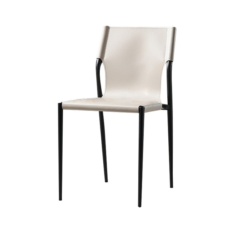 Modern Style Chair Dining Armless Chairs with Metal Legs for Kitchen