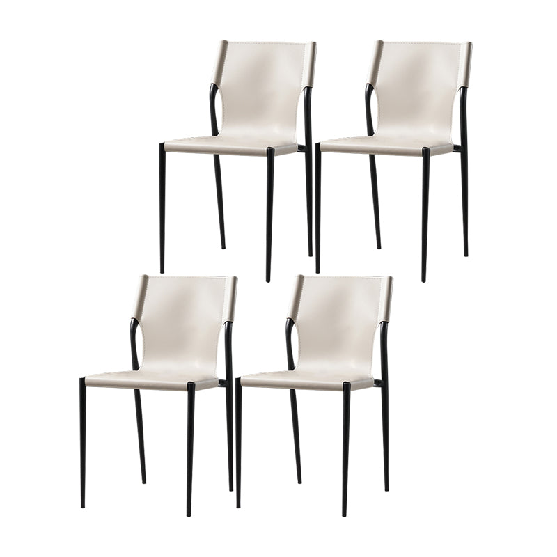 Silla de estilo moderno, sillas sin brazos con patas de metal para cocina