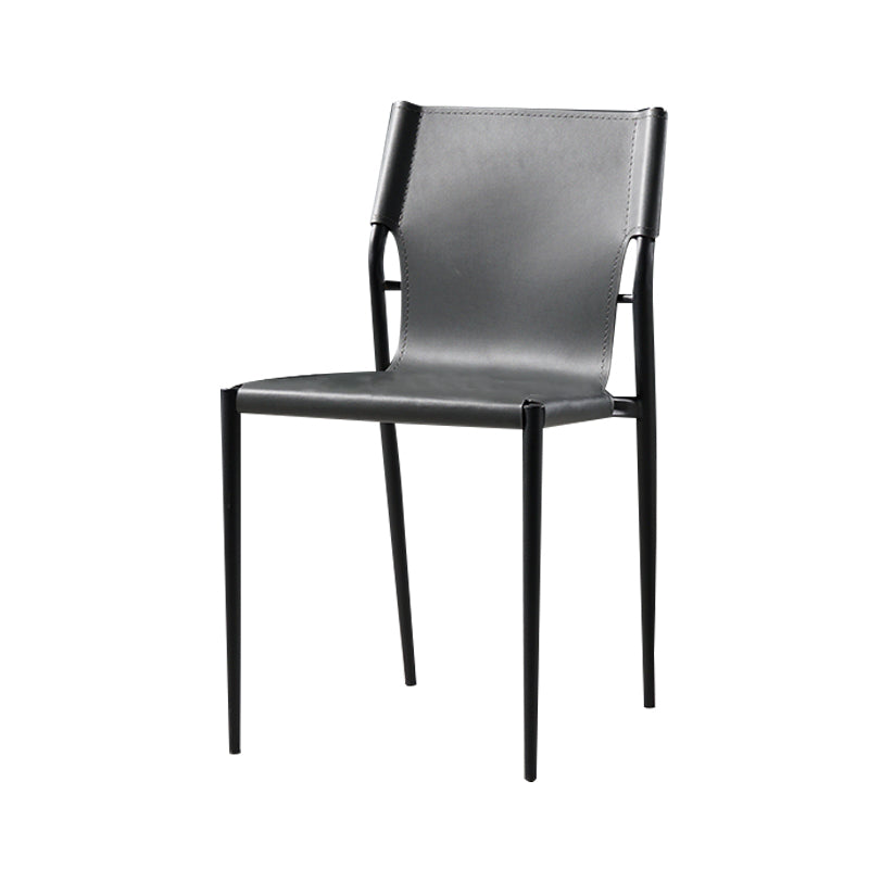 Modern Style Chair Dining Armless Chairs with Metal Legs for Kitchen