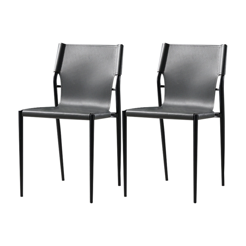 Silla de estilo moderno, sillas sin brazos con patas de metal para cocina