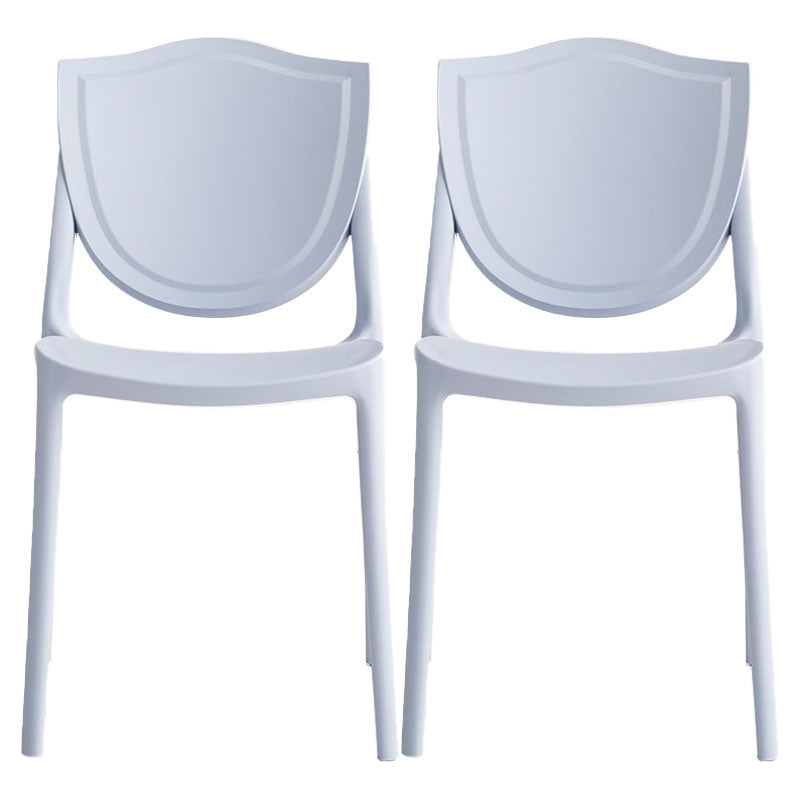 Modern Style Chair Dining Armless Chairs with Plastic Legs for Kitchen