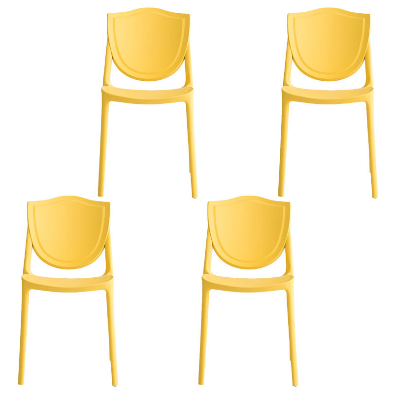 Silla de estilo moderno, sillas sin brazos con patas de plástico para cocina