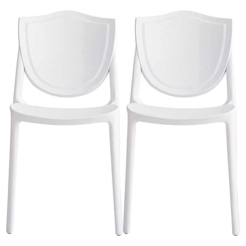 Silla de estilo moderno, sillas sin brazos con patas de plástico para cocina