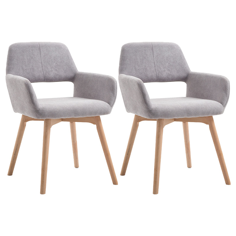 Silla escandinava de madera para comedor, cocina, sillón con respaldo abierto
