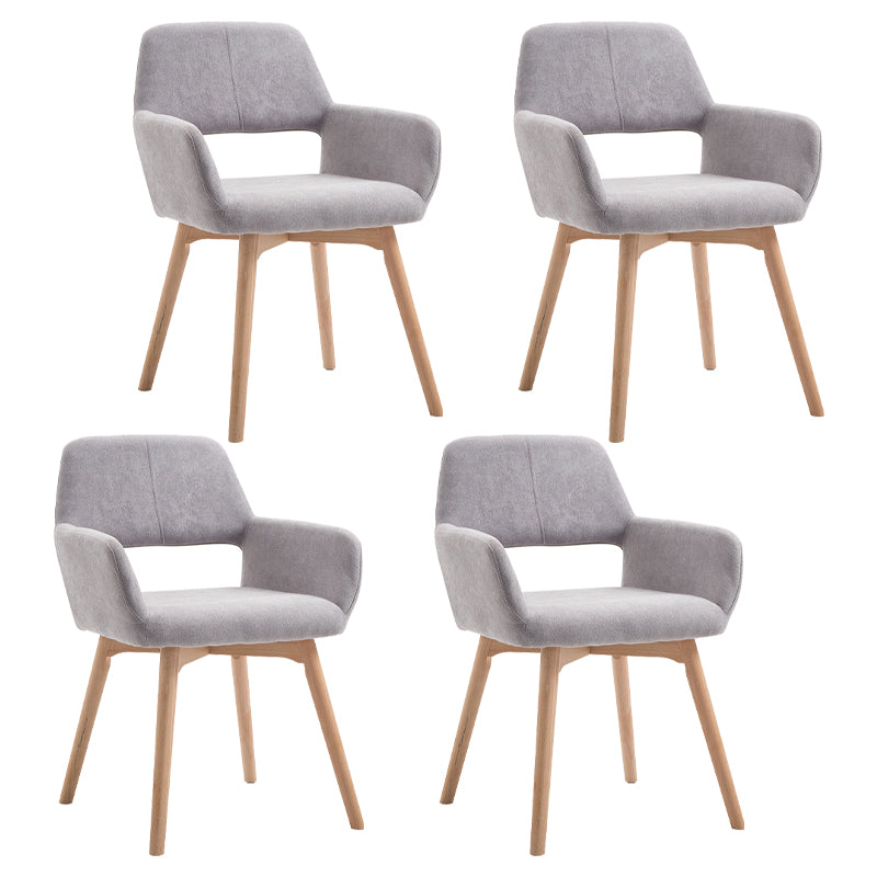 Silla escandinava de madera para comedor, cocina, sillón con respaldo abierto