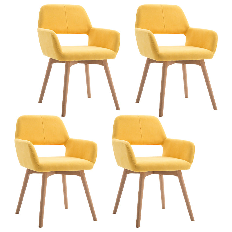 Silla escandinava de madera para comedor, cocina, sillón con respaldo abierto