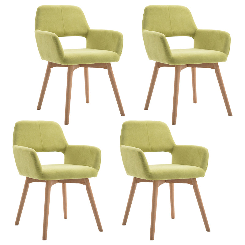 Silla escandinava de madera para comedor, cocina, sillón con respaldo abierto