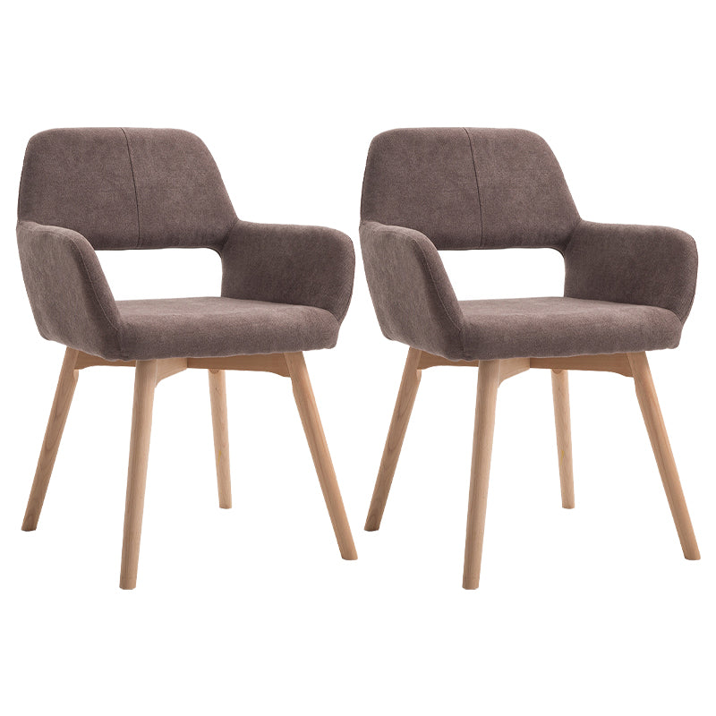 Silla escandinava de madera para comedor, cocina, sillón con respaldo abierto
