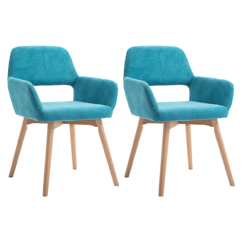 Silla escandinava de madera para comedor, cocina, sillón con respaldo abierto