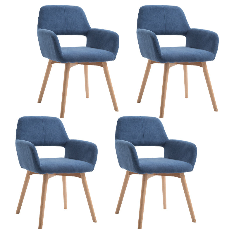 Silla escandinava de madera para comedor, cocina, sillón con respaldo abierto