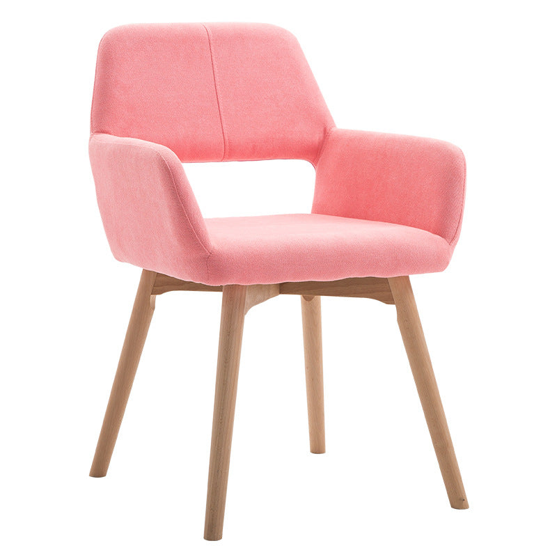 Wood Scandinavian Dining Kitchen Room Chair Open Back Arm Chair