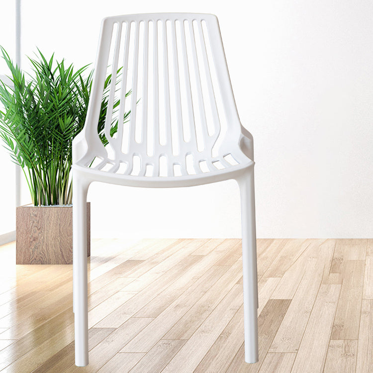 Silla apilable de estilo moderno, sillas sin brazos con patas de plástico para cocina