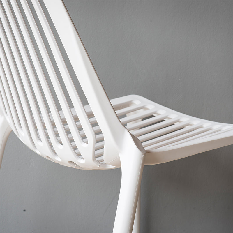 Silla apilable de estilo moderno, sillas sin brazos con patas de plástico para cocina