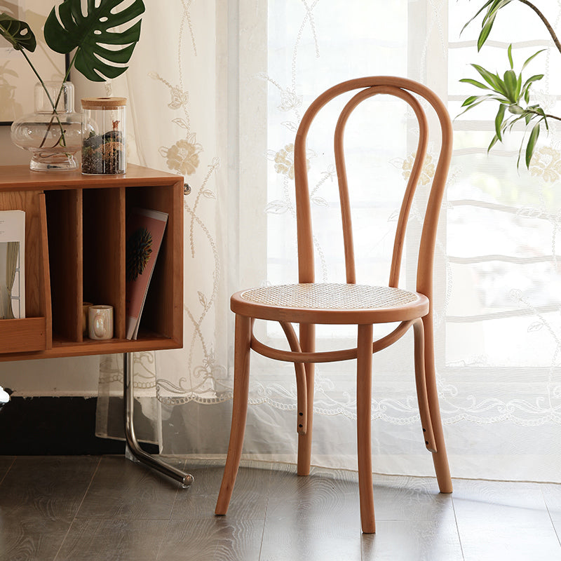 Silla lateral trasera Windsor de estilo escandinavo para sillas de comedor de madera para el hogar