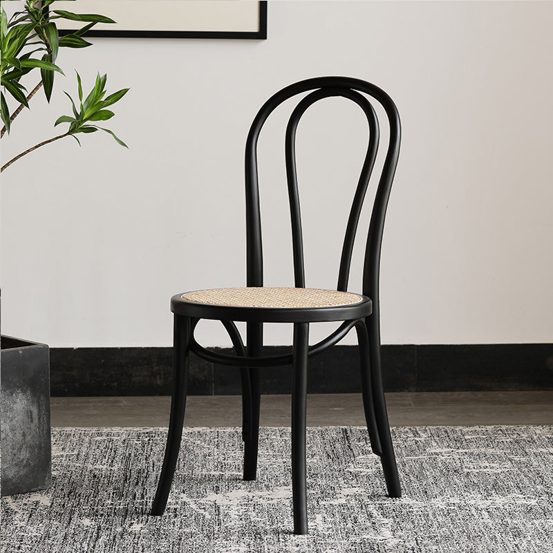 Silla lateral trasera Windsor de estilo escandinavo para sillas de comedor de madera para el hogar