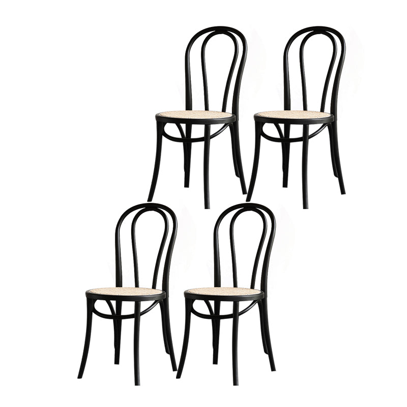 Silla lateral trasera Windsor de estilo escandinavo para sillas de comedor de madera para el hogar