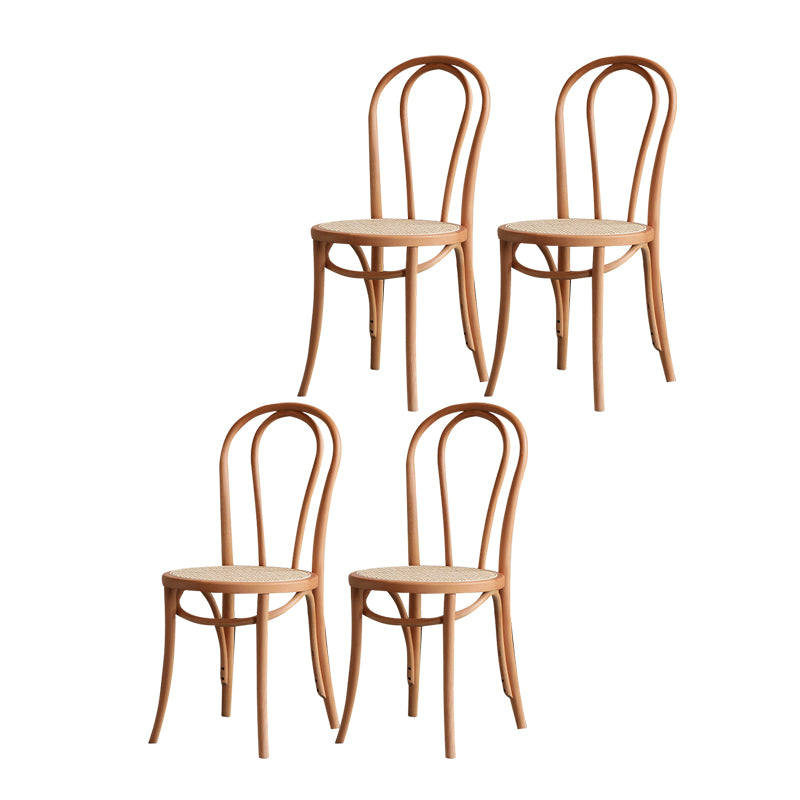 Silla lateral trasera Windsor de estilo escandinavo para sillas de comedor de madera para el hogar