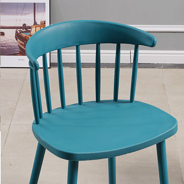 Silla trasera Windsor de estilo moderno, sillones de comedor con patas de plástico para cocina