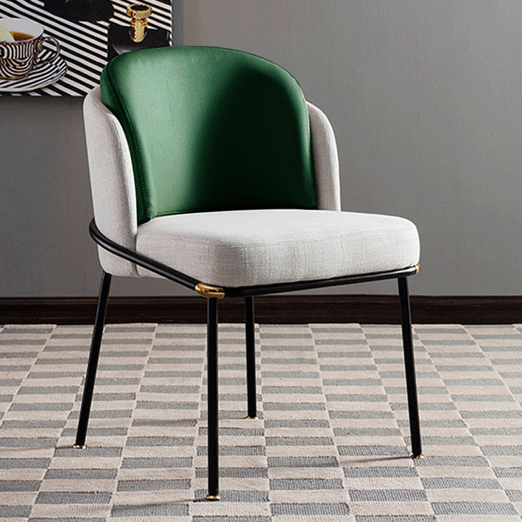 Modern Style Chairs Dining Armless Chairs with Metal Legs for Kitchen