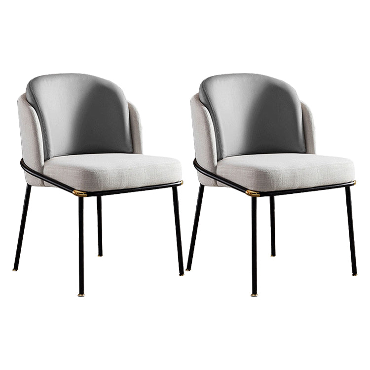 Modern Style Chairs Dining Armless Chairs with Metal Legs for Kitchen