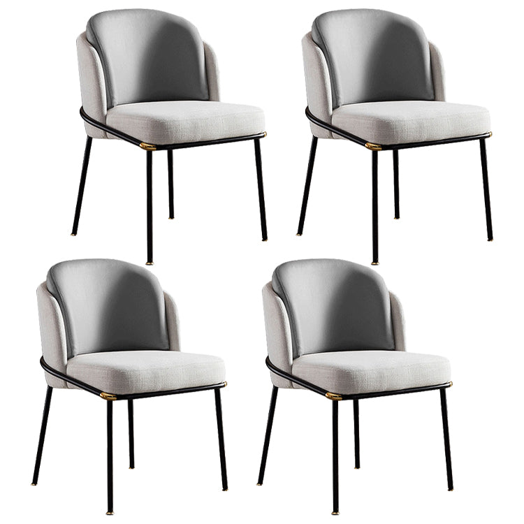Modern Style Chairs Dining Armless Chairs with Metal Legs for Kitchen