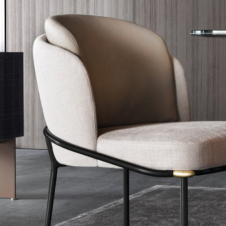 Modern Style Chairs Dining Armless Chairs with Metal Legs for Kitchen