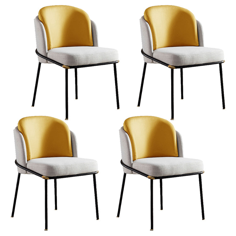 Modern Style Chairs Dining Armless Chairs with Metal Legs for Kitchen