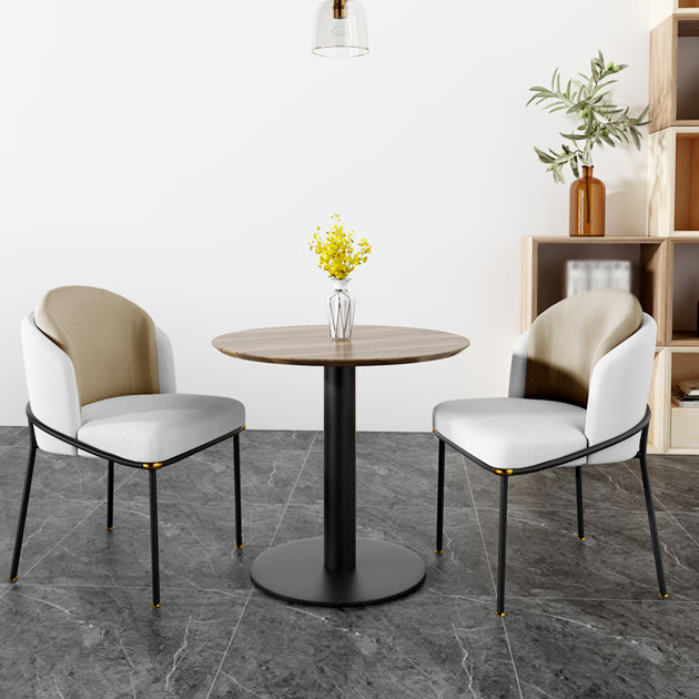 Modern Style Chairs Dining Armless Chairs with Metal Legs for Kitchen
