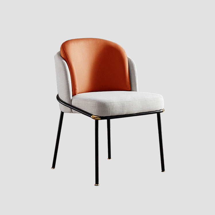 Modern Style Chairs Dining Armless Chairs with Metal Legs for Kitchen