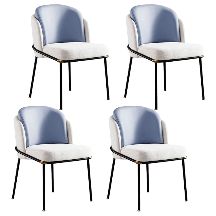 Modern Style Chairs Dining Armless Chairs with Metal Legs for Kitchen