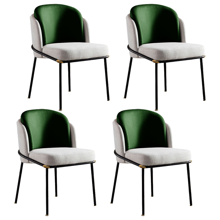 Modern Style Chairs Dining Armless Chairs with Metal Legs for Kitchen