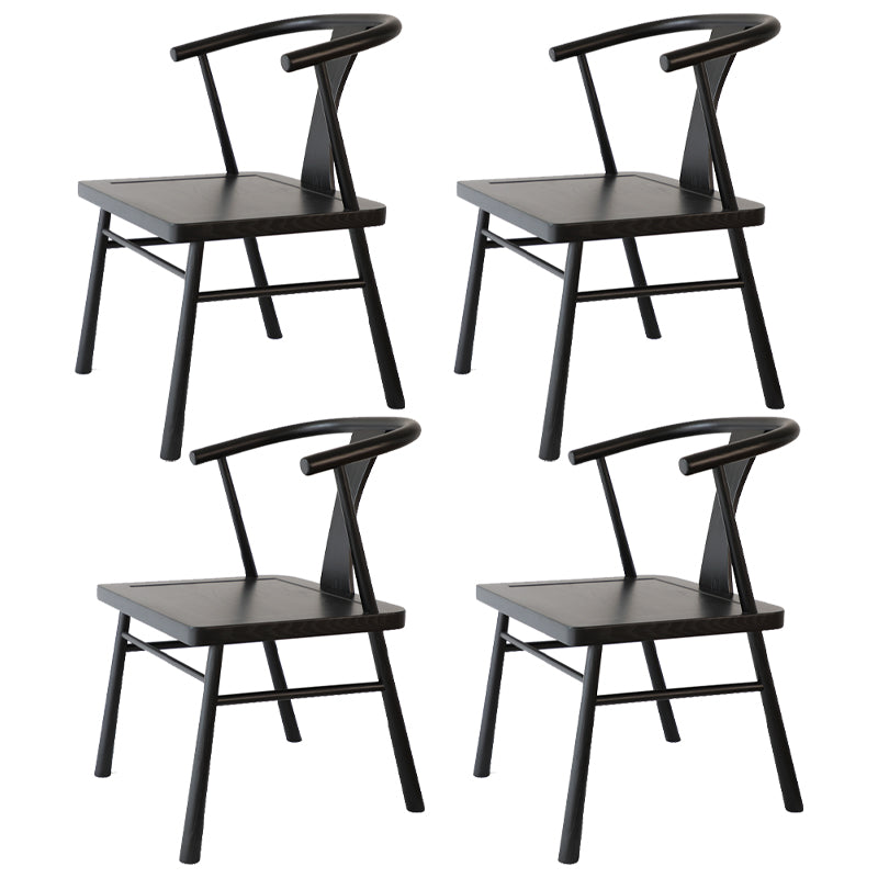 Silla de estilo tradicional, sillas sin brazos con patas de madera para cocina