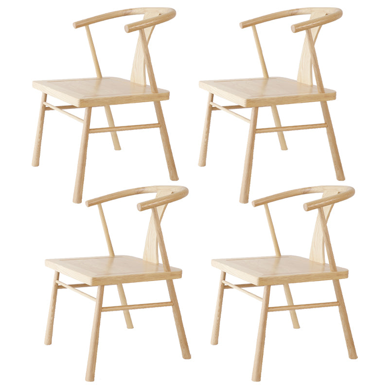 Silla de estilo tradicional, sillas sin brazos con patas de madera para cocina