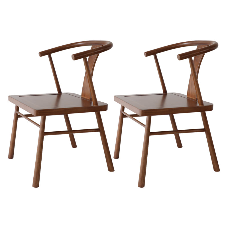 Silla de estilo tradicional, sillas sin brazos con patas de madera para cocina