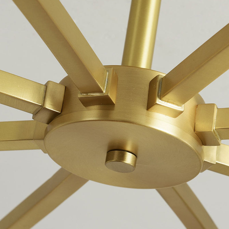 Nordic Messing Deckenleuchte Glasschatten Multi -Licht -Flush -Licht für Wohnzimmer