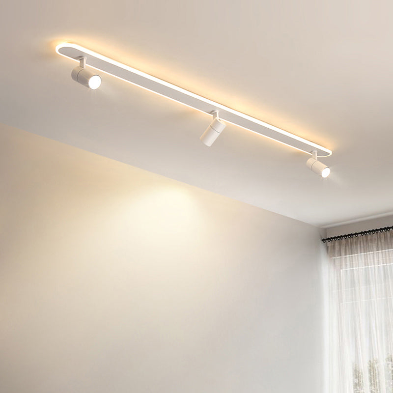 Style moderne de forme cylindrique plafonnier métal Mélac