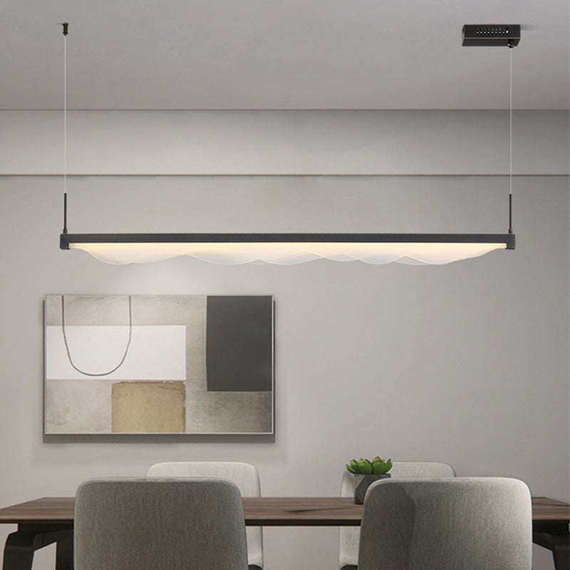 Modern Style Linear Island Light Fixture Metal 1- Light Island Pendant Light