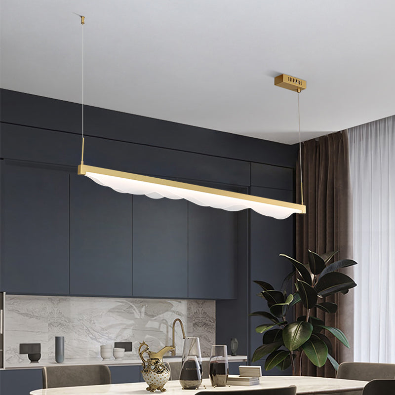 Estilo moderno lineal isla light light metal 1- luz colgante de la isla ligera