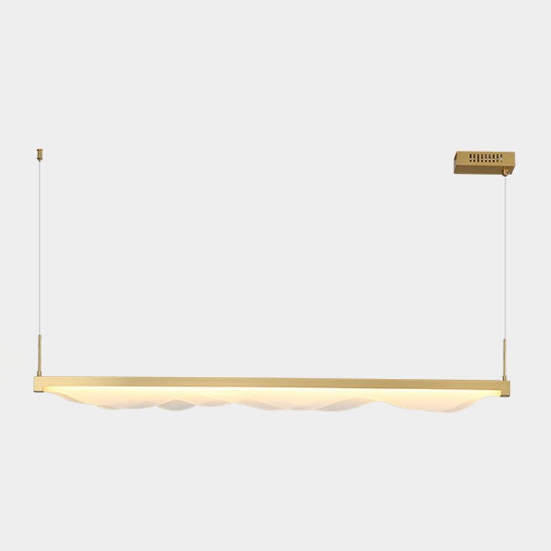 Modern Style Linear Island Light Fixture Metal 1- Light Island Pendant Light