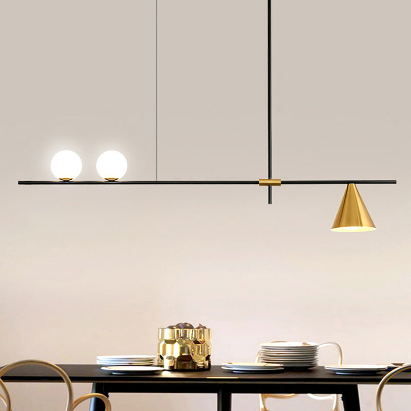 Luces colgantes de cocina modernas luces colgantes de isla esférica vidrio blanco